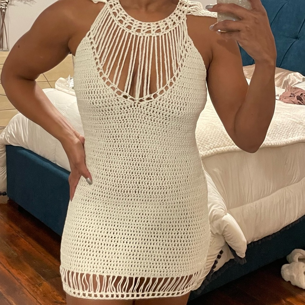 Missguided Crochet Coverup Dress